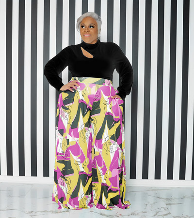 Plus Size 2 Piece Outfits Γυναικεία Crop Top Παντελόνια Σετ εμπριμέ με φαρδύ πόδι που ταιριάζουν casual Νέα αθλητική φόρμα Who 3xl 4xl 5xl 6xl