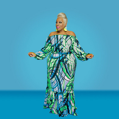 Suures suuruses naisterõivaste kaheosaline komplekt, naiste õlavarraste ja pikkade kleitide hulgimüük Elegantne vabaaja kleidikomplektid Dropshipping