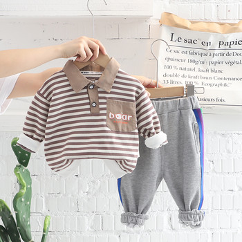 Παιδικά σετ ρούχων 2022 Φθινόπωρο για κορίτσια Ρούχα για αγόρια ριγέ μπλουζάκι για βρέφη Κινούμενα ρούχα Παιδικά αθλητικά ρούχα για μωρά