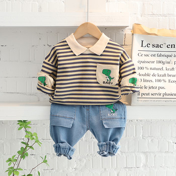 Βρεφικά σετ ρούχων για αγόρια 2022 Άνοιξη Παιδικά καρτούν Μπλουζάκι δεινοσαύρων Τζιν Βρεφικά ρούχα Παιδικά Παιδικά ρούχα Παιδική φόρμα