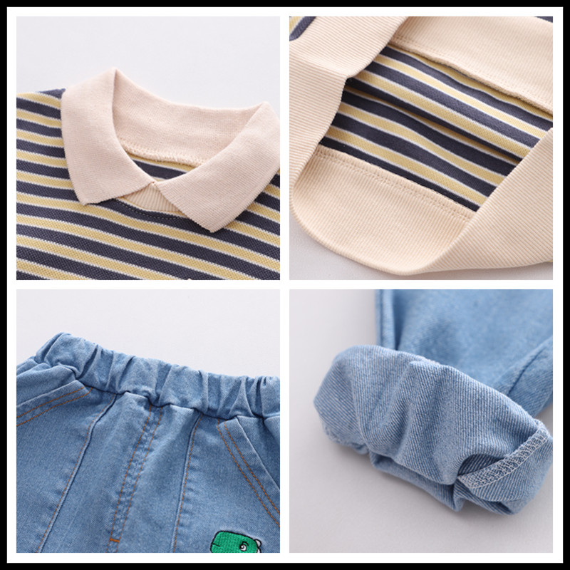 Βρεφικά σετ ρούχων για αγόρια 2022 Άνοιξη Παιδικά καρτούν Μπλουζάκι δεινοσαύρων Τζιν Βρεφικά ρούχα Παιδικά Παιδικά ρούχα Παιδική φόρμα