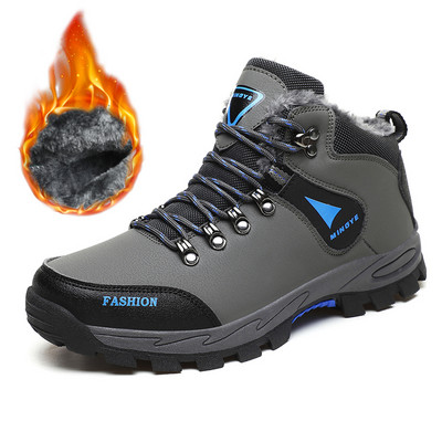 Brand Men Winter Snow Boots Αδιάβροχα Δερμάτινα Μποτάκια Αθλητικά Παπούτσια Super Warm Ανδρικές Μπότες Υπαίθριες Ανδρικές Μπότες Πεζοπορίας Παπούτσια εργασίας