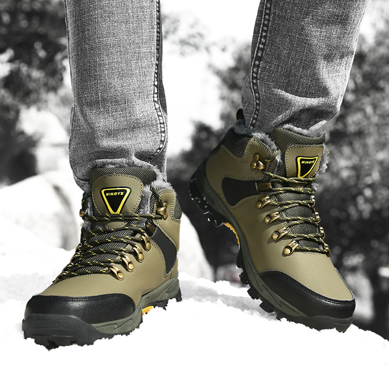 Brand Men Winter Snow Boots Αδιάβροχα Δερμάτινα Μποτάκια Αθλητικά Παπούτσια Super Warm Ανδρικές Μπότες Υπαίθριες Ανδρικές Μπότες Πεζοπορίας Παπούτσια εργασίας