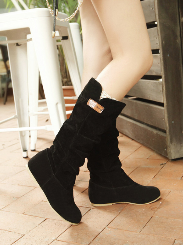 Γυναικεία Μπότα 2022 Χειμώνας Εσωτερική Αύξηση Μπότες στη μέση Δαντέλα Λουλούδια Βαμβακερές μπότες Γυναικείες Μπότες Suede Plus Size Botas De Mujer