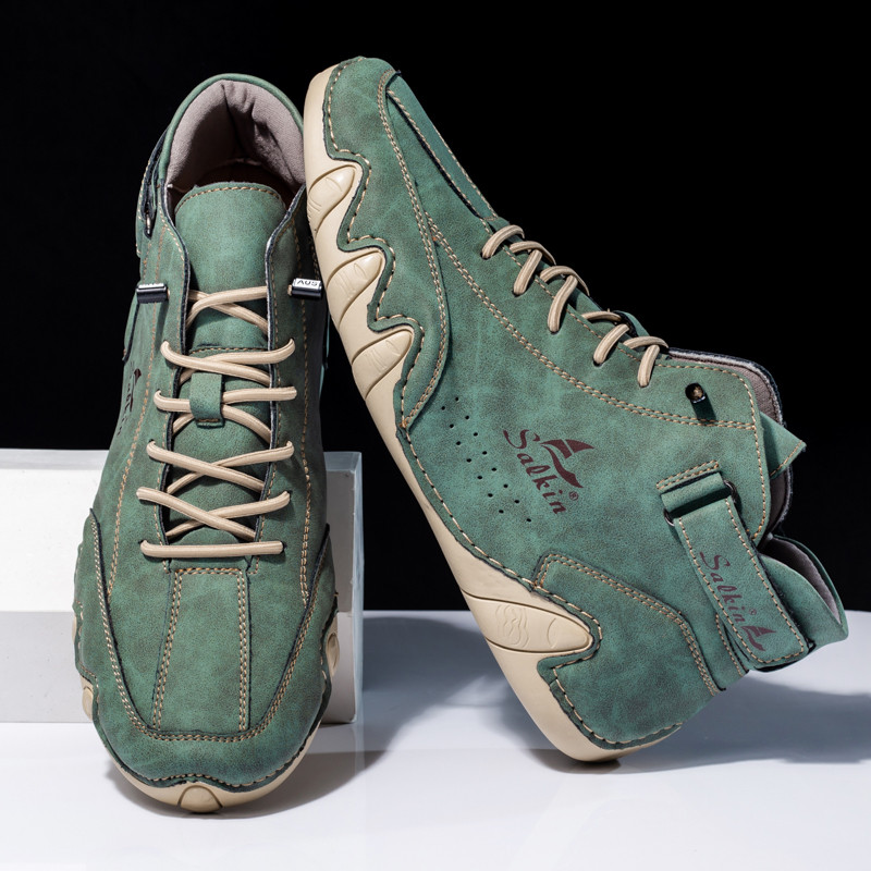 Επώνυμα ανδρικά μποτάκια δερμάτινα ανδρικά μποτάκια εργασίας Μπότες εργασίας για εξωτερικούς χώρους Casual πάνινα παπούτσια Χειροποίητες ανδρικές μπότες πολυτελείας Δερμάτινες μπότες σχεδιαστών