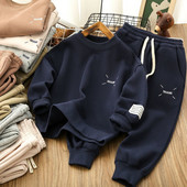 Primăvară Toamnă Copii Băieți Haine Adolescentă Pulover Pulover și Pantaloni Sport Set Copii Hanorac Top Buttom 2buc Trening