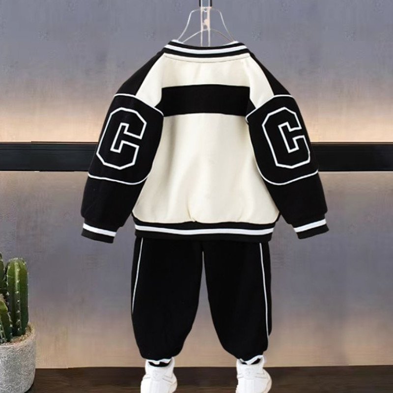 Sügisene beebipoisi tüdrukute rõivakomplekt, laste pesapallivorm, pikkade varrukatega jakk, mantel ja soprt püksid, ülikond, dressid, dressid