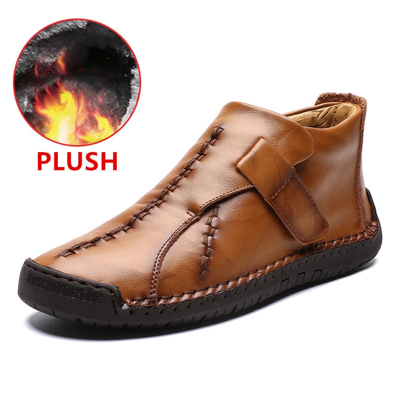 Ολοκαίνουργιες χειμερινές ανδρικές μπότες χιονιού Υψηλής ποιότητας δερμάτινες ανδρικές μπότες αστραγάλου Ανδρικές ζεστές βελούδινες μπότες Φθινοπωρινή μόδα Ανδρικά παπούτσια μεγέθους 38-48