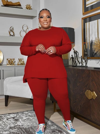 Wmstar Plus Size Kaheosalised rõivad Naiste libisemiskindlad ülaosaga retuusid Pükste komplektid Spordidressi Sobiv ülikond Hulgimüük Dropshipping