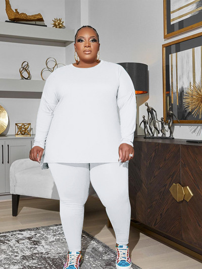 Wmstar Plus Size Kaheosalised rõivad Naiste libisemiskindlad ülaosaga retuusid Pükste komplektid Spordidressi Sobiv ülikond Hulgimüük Dropshipping