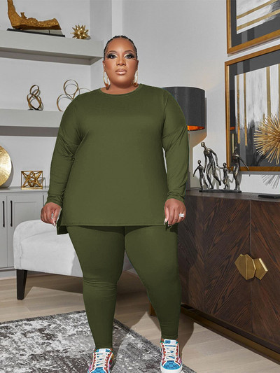 Wmstar Plus Size Kaheosalised rõivad Naiste libisemiskindlad ülaosaga retuusid Pükste komplektid Spordidressi Sobiv ülikond Hulgimüük Dropshipping