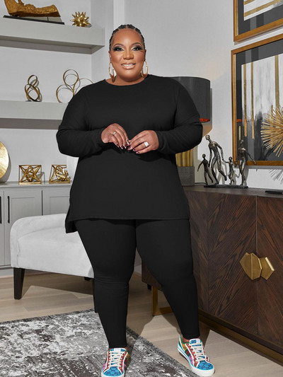 Wmstar Plus Size Kaheosalised rõivad Naiste libisemiskindlad ülaosaga retuusid Pükste komplektid Spordidressi Sobiv ülikond Hulgimüük Dropshipping