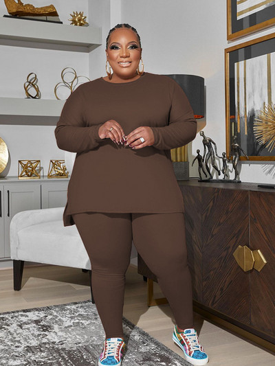 Wmstar Plus Size Kaheosalised rõivad Naiste libisemiskindlad ülaosaga retuusid Pükste komplektid Spordidressi Sobiv ülikond Hulgimüük Dropshipping