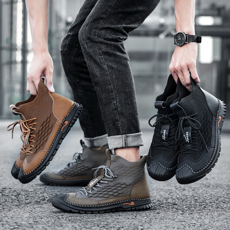 Καυτές εκπτώσεις Ανδρικές μπότες εξωτερικού χώρου Ανδρικά αθλητικά παπούτσια Street Ανδρικά αθλητικά παπούτσια που αναπνέουν Μποτάκια Walking Punk Fashion Ανδρικά παπούτσια πεζοπορίας υψηλής ποιότητας