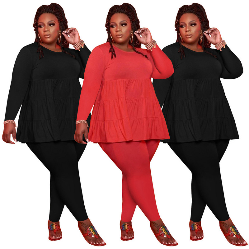 Suures suuruses 2-osaline komplekt Naistele Juicy Coutoure dressiülikonna mood, mugavad plisseeritud puhtavärvilised voldid hulgimüük Dropshipping