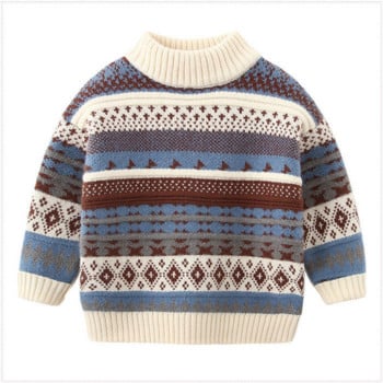Есенни бебешки пуловери за момчета, палто, детски пуловери за плетене, горнища, топли пуловери за малки деца, момчета, момичета, анимационни топли пуловери с дълъг ръкав