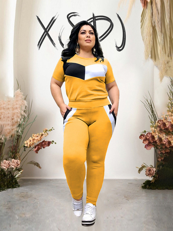Trening Femei Set Două Piese Pantaloni și Top Ținute de vară Costume Casual Elegante pentru Femei Plus Size Dropshipping cu ridicata