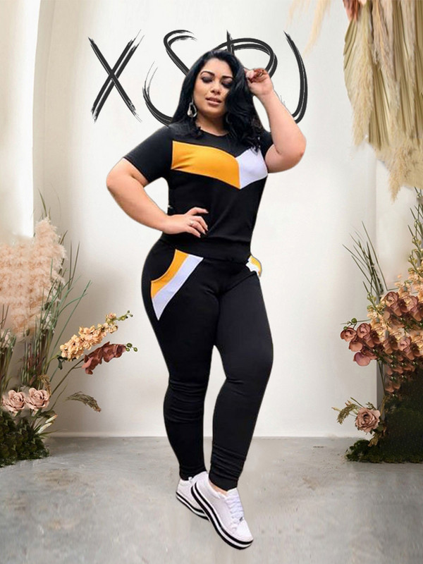 Trening Femei Set Două Piese Pantaloni și Top Ținute de vară Costume Casual Elegante pentru Femei Plus Size Dropshipping cu ridicata