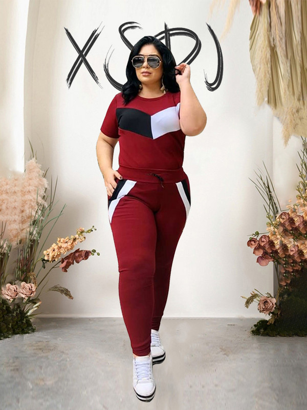 Trening Femei Set Două Piese Pantaloni și Top Ținute de vară Costume Casual Elegante pentru Femei Plus Size Dropshipping cu ridicata