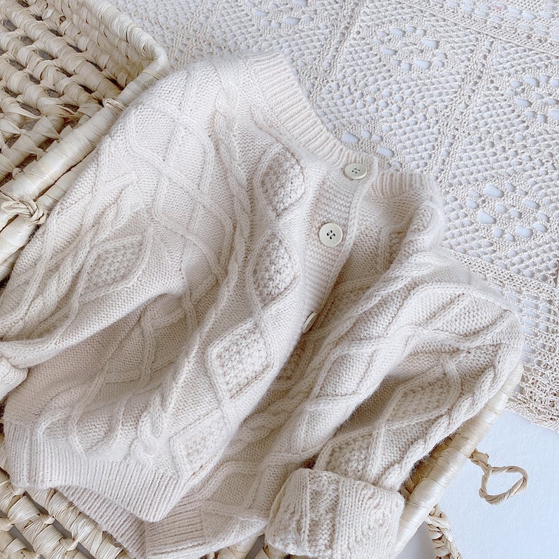 Laste kampsunid, sügistalvised poisid, tüdrukud, täisvarrukatega, kootud puuvillane kampsun, väikelaste laste ülerõivaste mantel