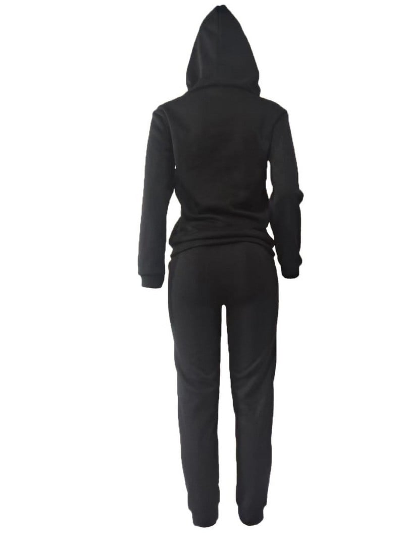 Dámske asymetrické nohavice LW Plus Size s výstrihom do U, dvojdielne sety s dlhým rukávom a výstrihom do U, jednofarebné, ležérne