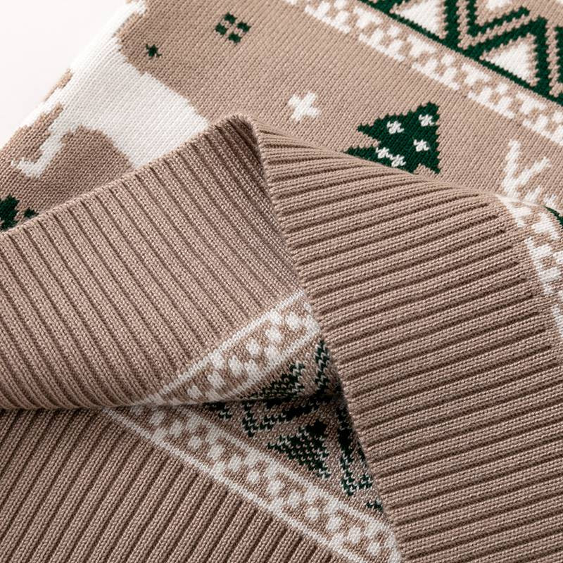 Laste jõulukampsun Uus vabaaja beebisoe põdratrükiga kootud tüdrukute kampsun poistele tüdrukutele armsad jõulupuu kampsunid riided