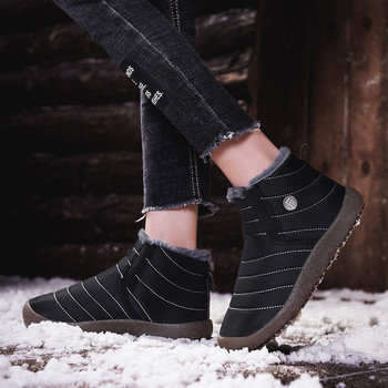 Зимни ботуши Мъжки боти Snow BareFoot Ежедневни обувки Работни обувки на открито Дамски топли кожени мъжки боти до глезена Външни памучни обувки