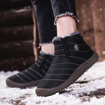 Зимни ботуши Мъжки боти Snow BareFoot Ежедневни обувки Работни обувки на открито Дамски топли кожени мъжки боти до глезена Външни памучни обувки
