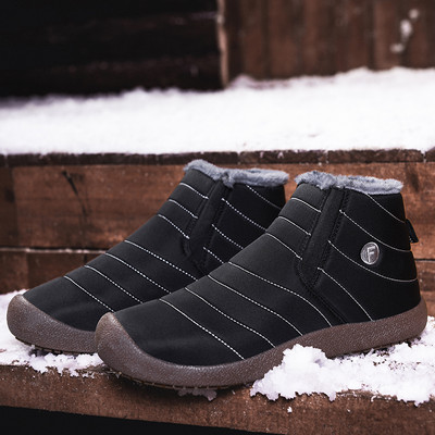 Χειμερινά μποτάκια ανδρικά slip on Snow BareFoot Casual παπούτσια Γυναικεία ζεστά γούνινα ανδρικά μποτάκια βαμβακερά παπούτσια εξωτερικού χώρου