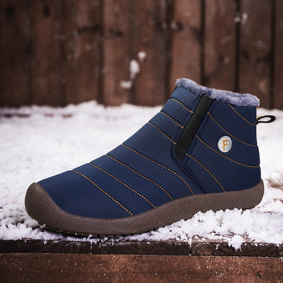 Χειμερινά μποτάκια ανδρικά slip on Snow BareFoot Casual παπούτσια Γυναικεία ζεστά γούνινα ανδρικά μποτάκια βαμβακερά παπούτσια εξωτερικού χώρου