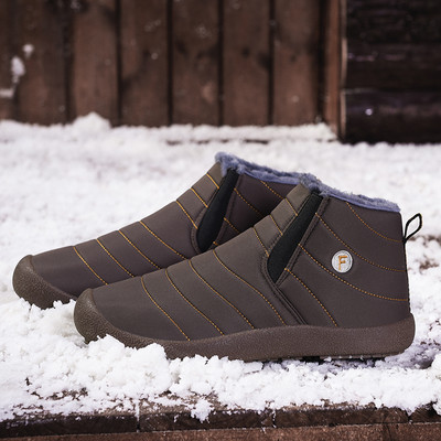 Χειμερινά μποτάκια ανδρικά slip on Snow BareFoot Casual παπούτσια Γυναικεία ζεστά γούνινα ανδρικά μποτάκια βαμβακερά παπούτσια εξωτερικού χώρου