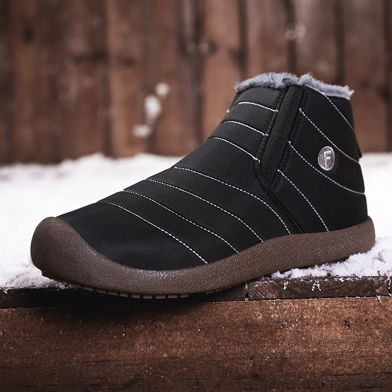 Χειμερινά μποτάκια ανδρικά slip on Snow BareFoot Casual παπούτσια Γυναικεία ζεστά γούνινα ανδρικά μποτάκια βαμβακερά παπούτσια εξωτερικού χώρου