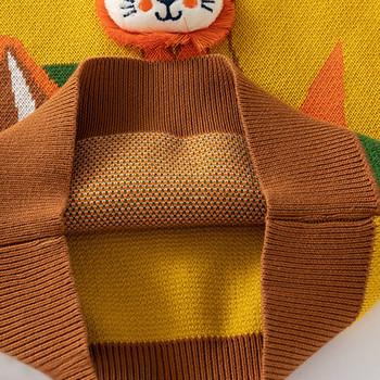 Детски дрехи за малки деца Детски пуловери Суичъри Ежедневни есенни топли зимни сладки анимационни филми с О деколте Бебешки момчета Момичета Плетен пуловер
