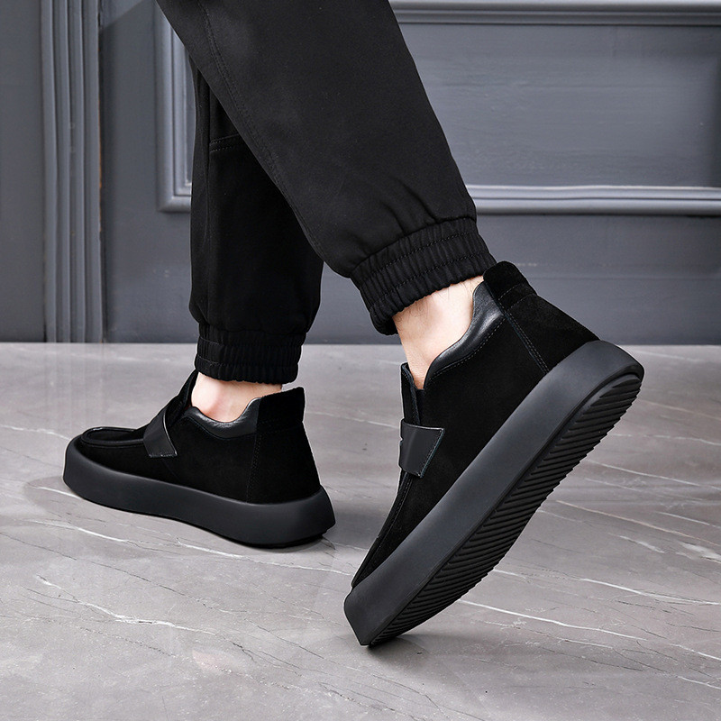 Muške modne gležnjače Poslovno ležerno Muške čizme za snijeg Radne cipele Muške čizme od prave kože s krznom Zima