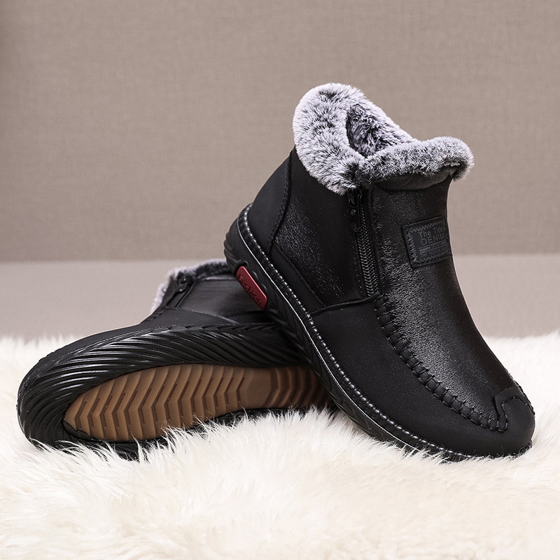 Νέες χειμερινές γυναικείες μπότες Υψηλής ποιότητας Keep Warm Mid-Calf Snow Boots Γυναικείες μπότες με φερμουάρ Άνετες γυναικείες μπότες Chaussures Femme 43