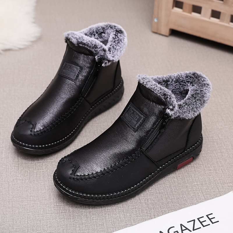 Νέες χειμερινές γυναικείες μπότες Υψηλής ποιότητας Keep Warm Mid-Calf Snow Boots Γυναικείες μπότες με φερμουάρ Άνετες γυναικείες μπότες Chaussures Femme 43