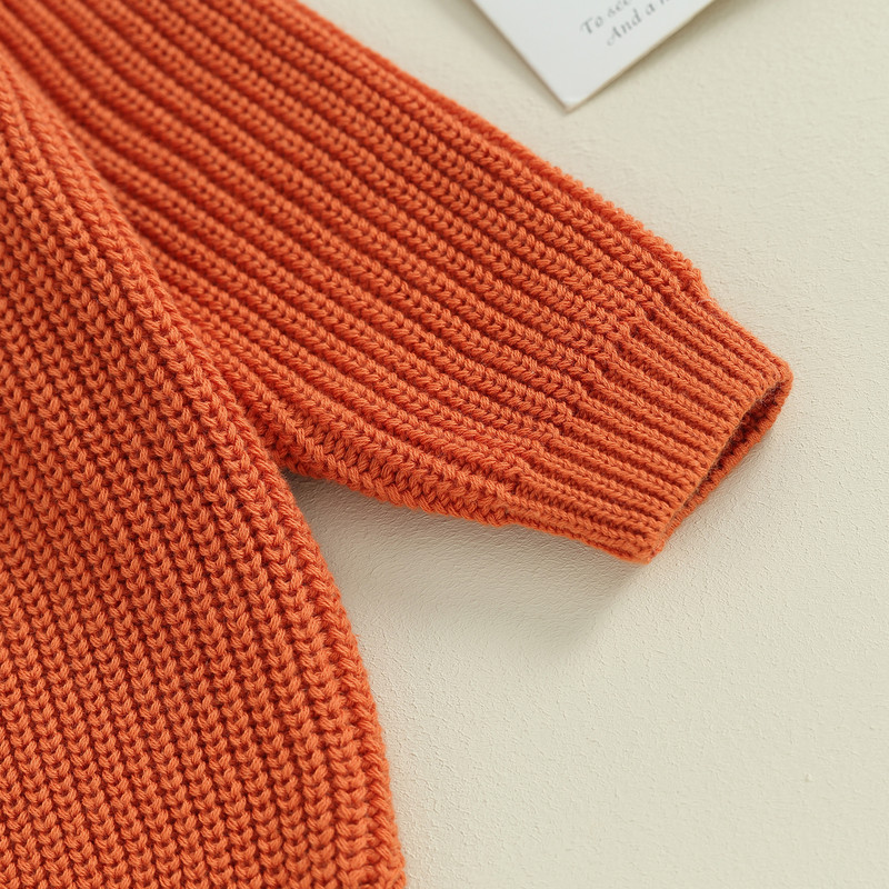 Sügistalvine vabaaja laste kudumine kampsun Tüdrukutele poistele Riided Ühevärvilised heegeldatud pikkade varrukatega kudumid Pullover Topid Väikelastele