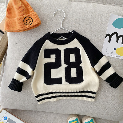 2022 Φθινόπωρο, κορίτσια, αγόρια, καθημερινά πλεκτά πουλόβερ Baby Παιδικά Παιδικά πουλόβερ 0-7 ετών