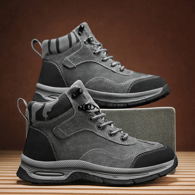 Μόδα Γνήσιο δέρμα Ανδρικές Μπότες Επωνυμία Φθινοπωρινά αθλητικά παπούτσια για εξωτερικούς χώρους αναπνέουσες μπότες πεζοπορίας χειμερινές ανδρικές μπότες εργασίας Παπούτσια εργασίας