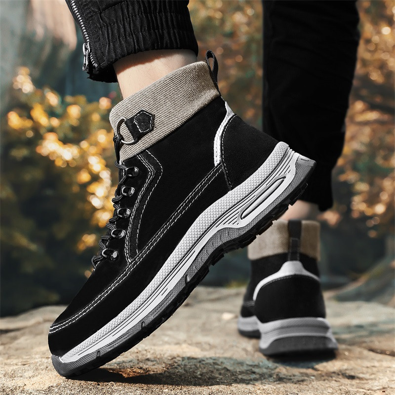 Μόδα Γνήσιο δέρμα Ανδρικές Μπότες Επωνυμία Φθινοπωρινά αθλητικά παπούτσια για εξωτερικούς χώρους αναπνέουσες μπότες πεζοπορίας χειμερινές ανδρικές μπότες εργασίας Παπούτσια εργασίας