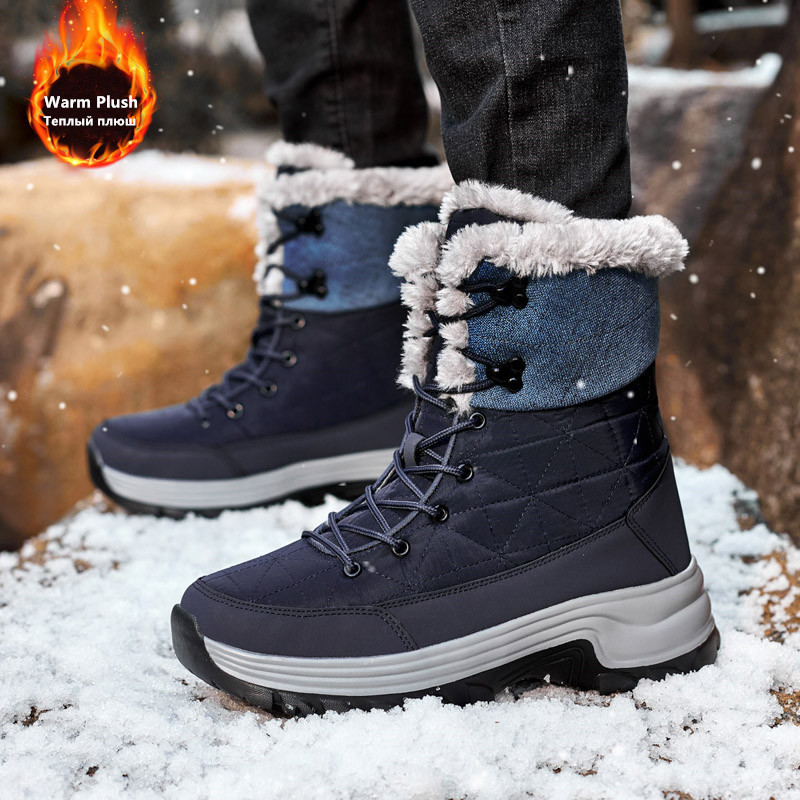 Uued soojad plüüsist lumesaapad, nööriga kõrge ülaosaga meeste saapad, veekindlad talvesaapad, libisemisvastased armee töösaapad, kõrbesaapad