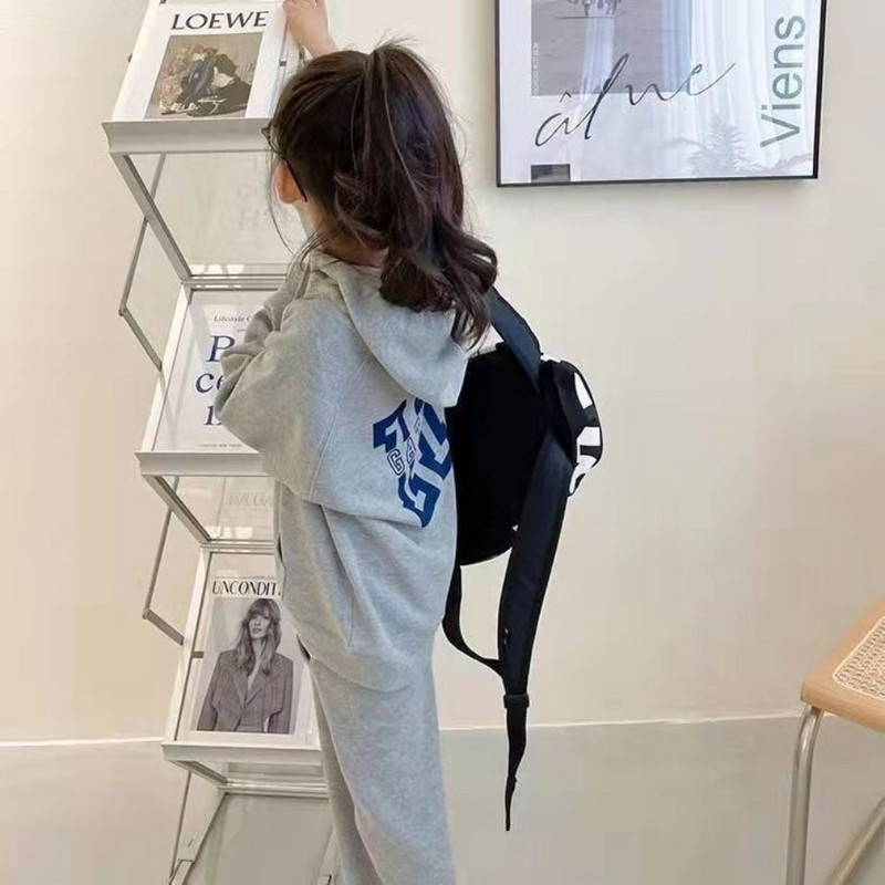 Tavaszi őszi uniszex alkalmi fiúk és páncél kapucnis felső + nadrág 2 db Streetwear tréningruha 4-14 éves kisgyermektől tizenéves gyerekig