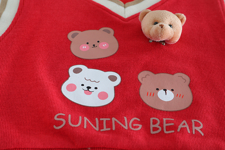 Kevadine uus beebi multikas karu pikkade varrukatega ülikond 0-4 aastastele laste reväärivest kolmeosaline lihtne vabaaja spordiriietus