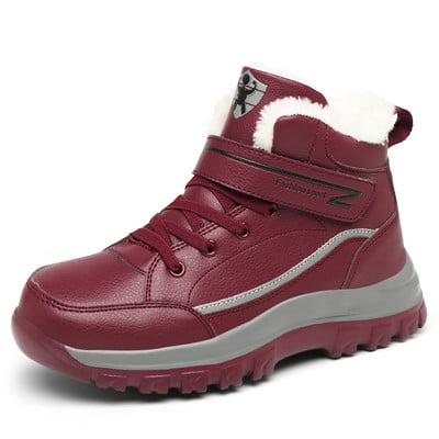 Brändi talvepaari lumesaapad veekindlad nahast tossud ülisoojad meeste saapad välistingimustes meeste matkasaapad töökingad, suurus 46