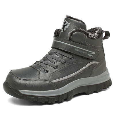 Brändi talvepaari lumesaapad veekindlad nahast tossud ülisoojad meeste saapad välistingimustes meeste matkasaapad töökingad, suurus 46