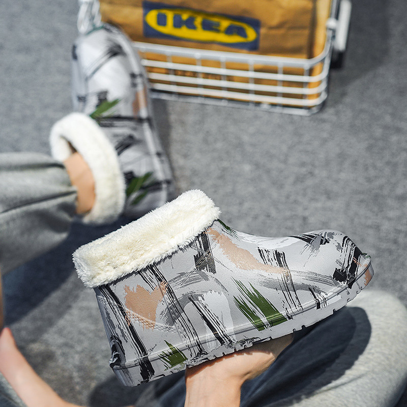 2022. aasta talv meeste uued puuvillased sussid õues Moodsad soojad siseruumides Magamistoa puuvillased plüüsist kingad Fliisist kohevad lume puuvillased kingad