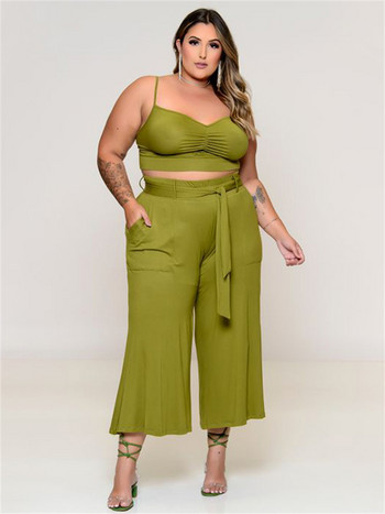 Wmstar Plus Size 3 Σετ Γυναικεία Ρούχα Φθινοπωρινά Σουτιέν Μπλούζες Παντελόνια Σετ Στερεά ασορτί κοστούμι Φθινοπωρινά ρούχα Χονδρική Dropshipping