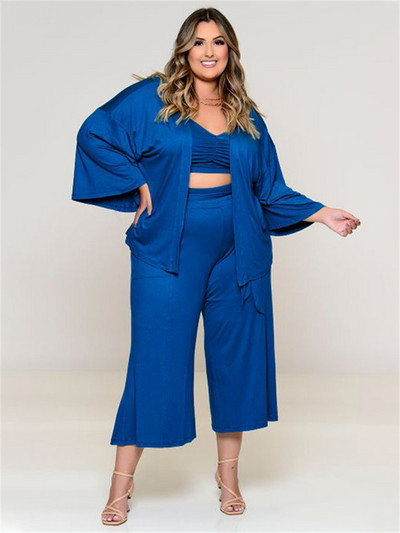 Wmstar Plus 3-osaline komplekt Naiste sügisriided Rinnahoidja Topid Püksid Komplektid Sobiv ülikond Sügisriided Hulgimüük Dropshipping