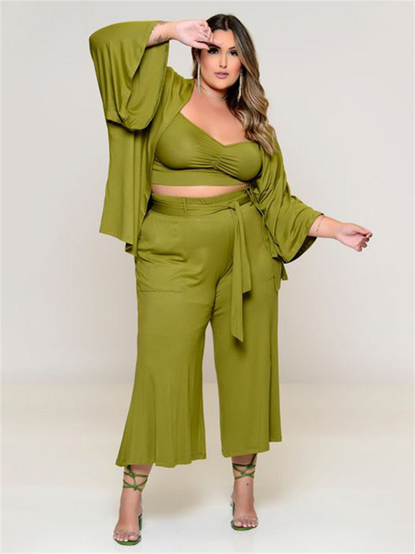 Wmstar Plus 3-osaline komplekt Naiste sügisriided Rinnahoidja Topid Püksid Komplektid Sobiv ülikond Sügisriided Hulgimüük Dropshipping