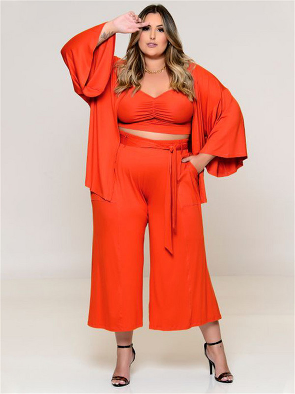 Wmstar Plus 3-osaline komplekt Naiste sügisriided Rinnahoidja Topid Püksid Komplektid Sobiv ülikond Sügisriided Hulgimüük Dropshipping